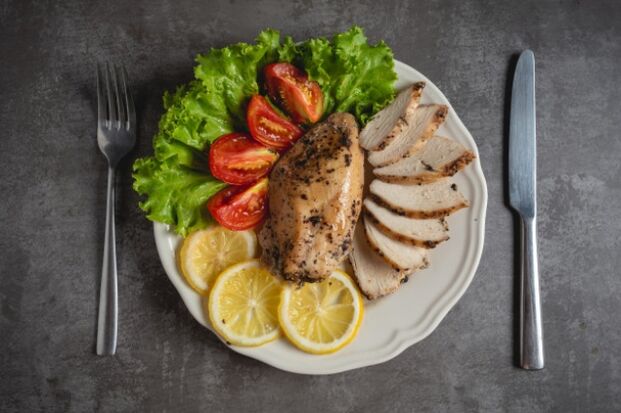 Rejilla de pollo con verduras